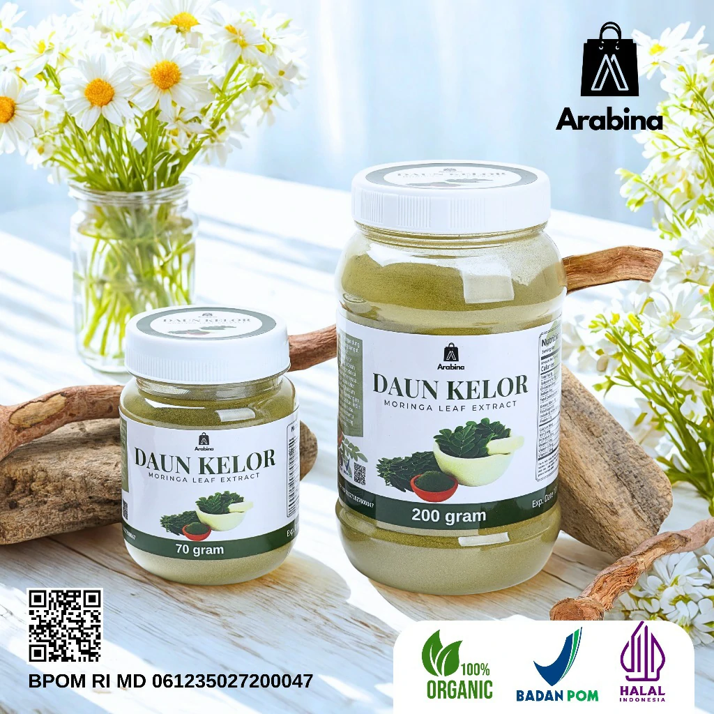 Arabina Bubuk Daun Kelor Original 100% Estrak Moringa Peninggi Badan - Image 5