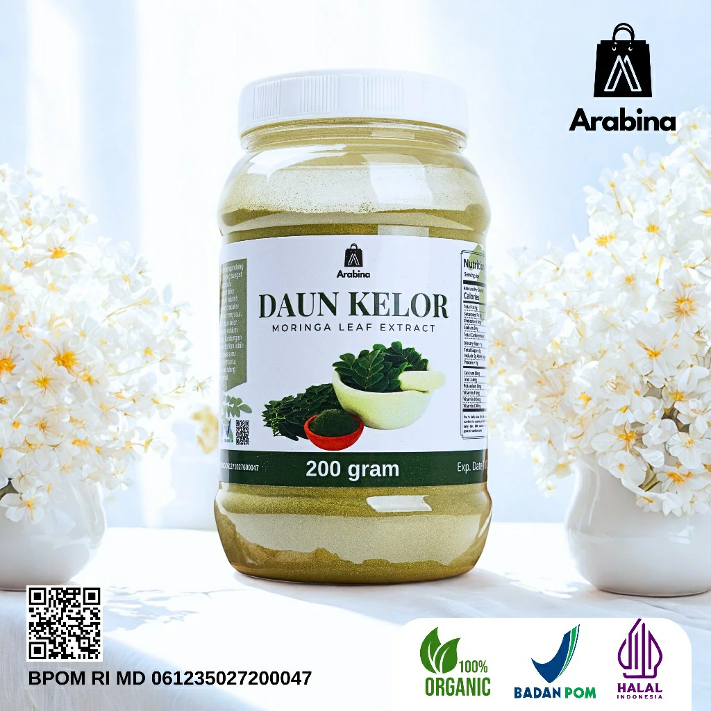Arabina Daun Kelor Bubuk Original 100% Ekstrak Organik Peninggi Badan - Image 2