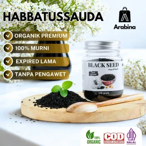 Arabina Habbatussauda Murni Premium 100% Original Biji Kapsul Habatusauda