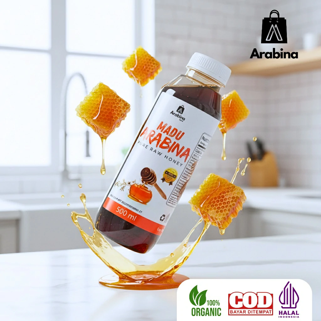 Arabina Madu Murni Asli 100% Pure Raw Honey Alami Tanpa Campuran - Image 7