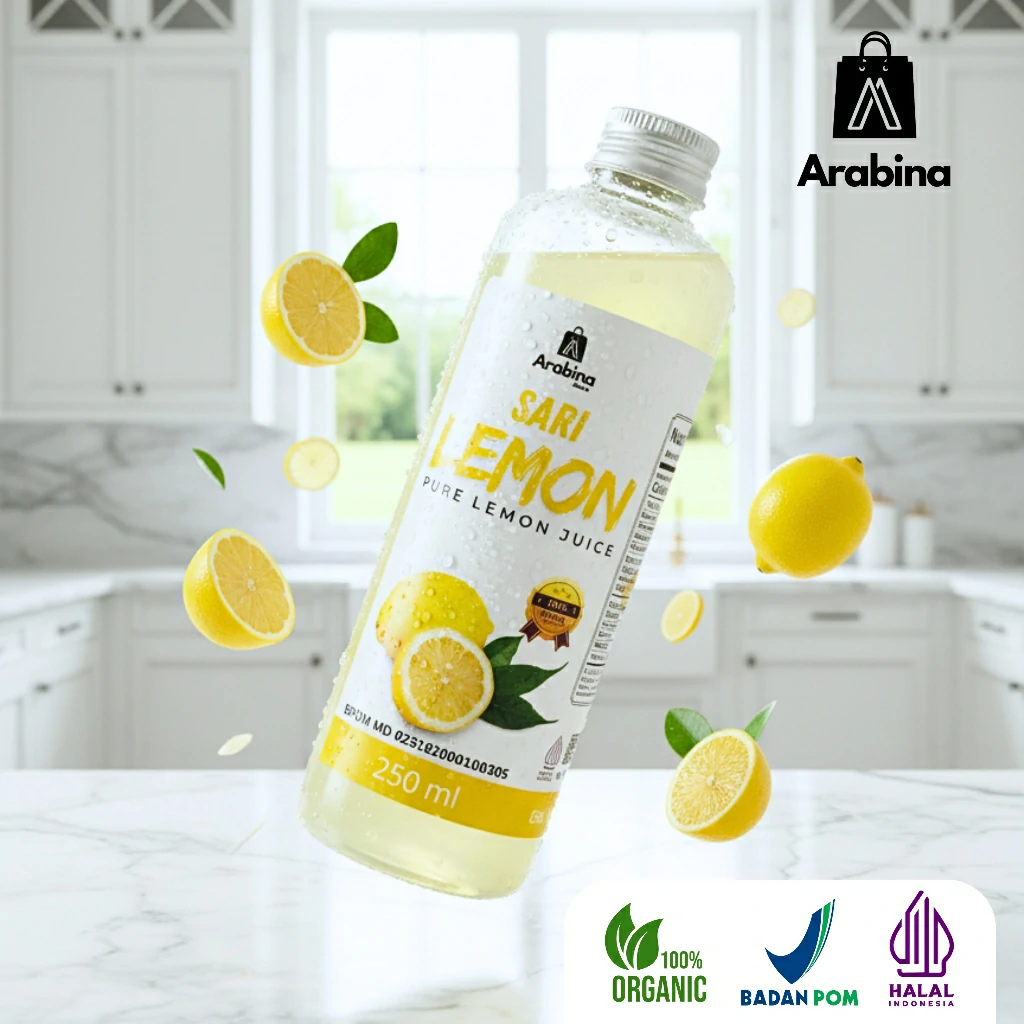 Arabina Sari Lemon Murni Asli 100% Organik Fresh Tanpa Pengawet Diet Detoks - Image 8