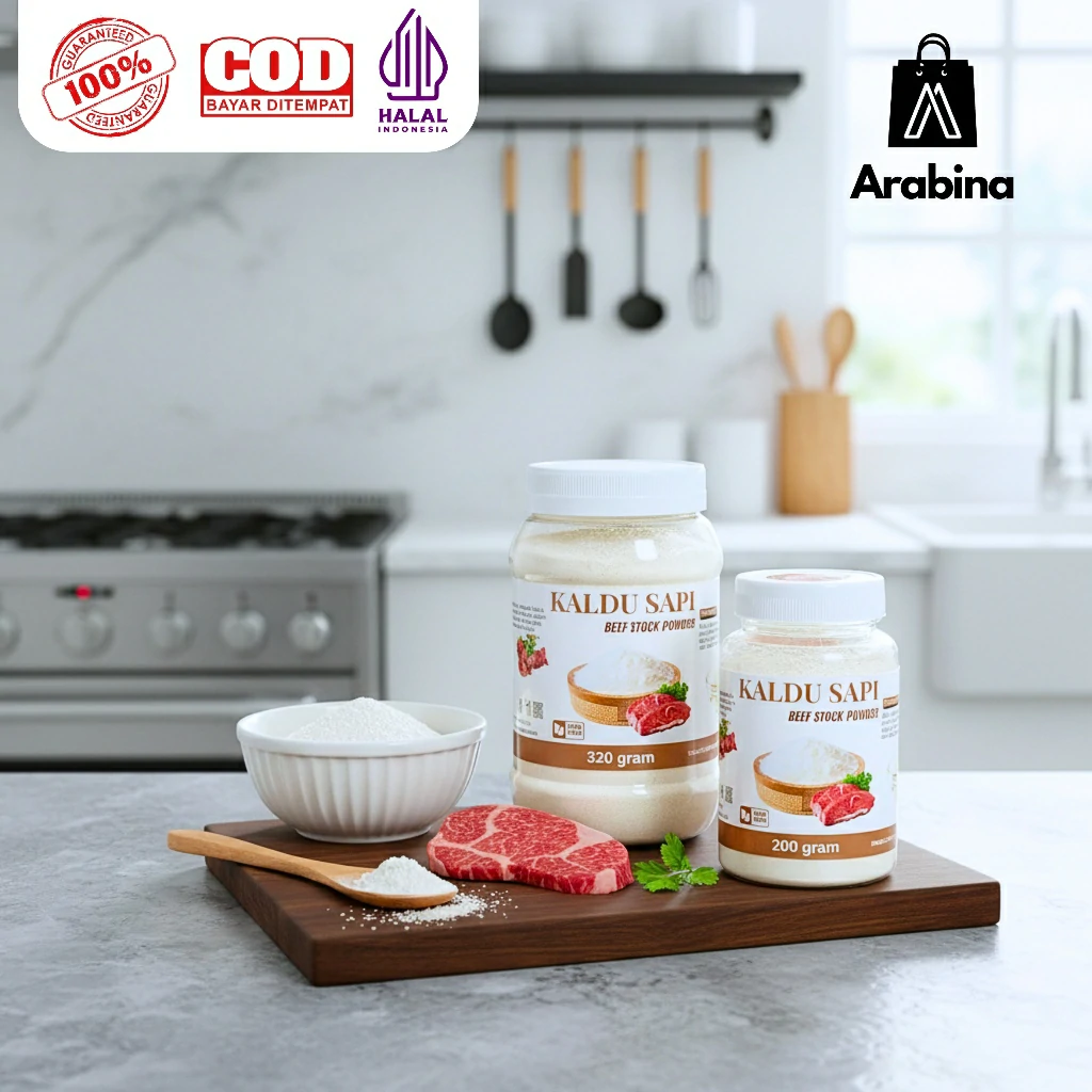 Arabina Kaldu Sapi Bubuk 100% Non MSG Halal Original Penyedap Rasa Beef Stock Seasoning Powder - Image 7