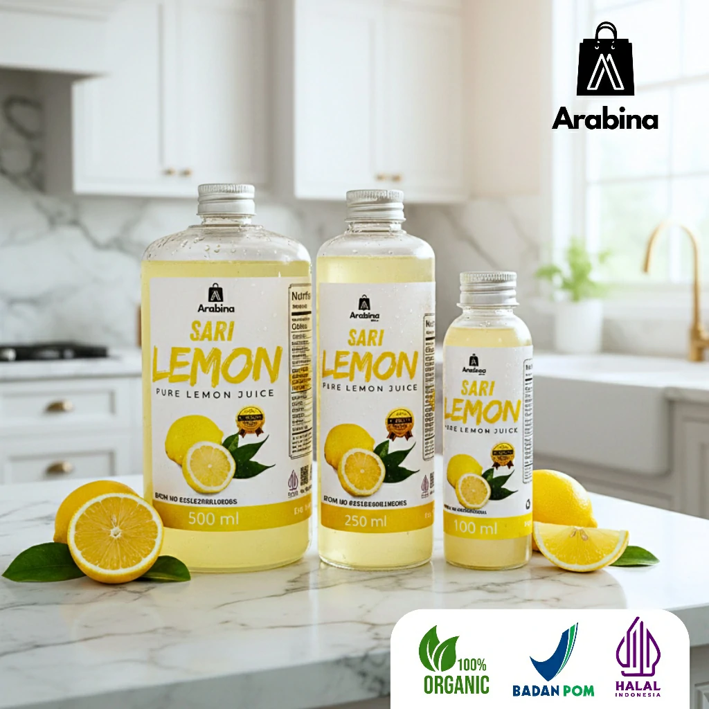 Arabina Sari Lemon Murni Asli 100% Organik Fresh Tanpa Pengawet Diet Detoks - Image 3