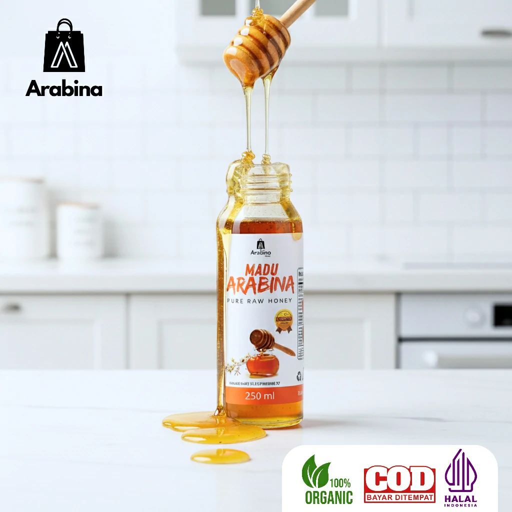 Arabina Paket Promil 3in1 Serbuk Zuriat Asli Madu 100% Asli Murni Kacang Almond Panggang Roasted - Image 9