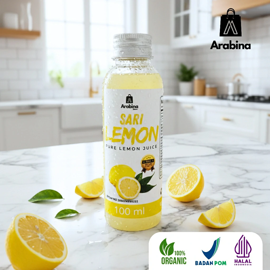 Arabina Sari Lemon Murni Asli 100% Organik Fresh Tanpa Pengawet Diet Detoks - Image 6