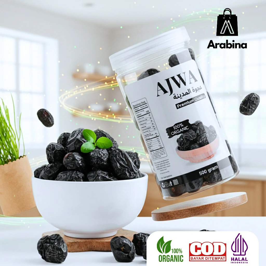 Arabina Kurma Ajwa 100% Original Organik Premium Azwa Madinah Lembut Legit - Image 5