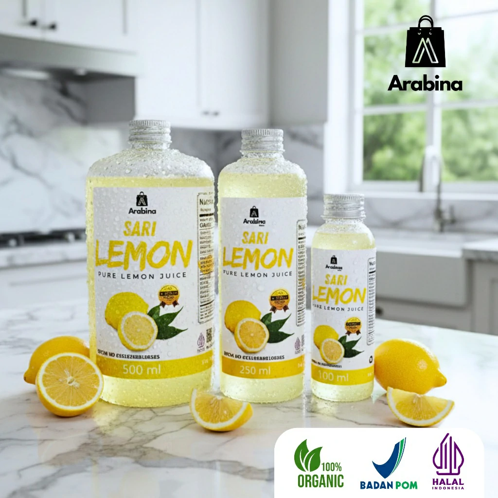 Arabina Sari Lemon Murni Asli 100% Organik Fresh Tanpa Pengawet Diet Detoks - Image 2