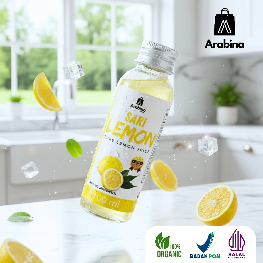Arabina Sari Lemon Murni Jus Asli 100% Diet Detoks Tanpa Pengawet - Image 7