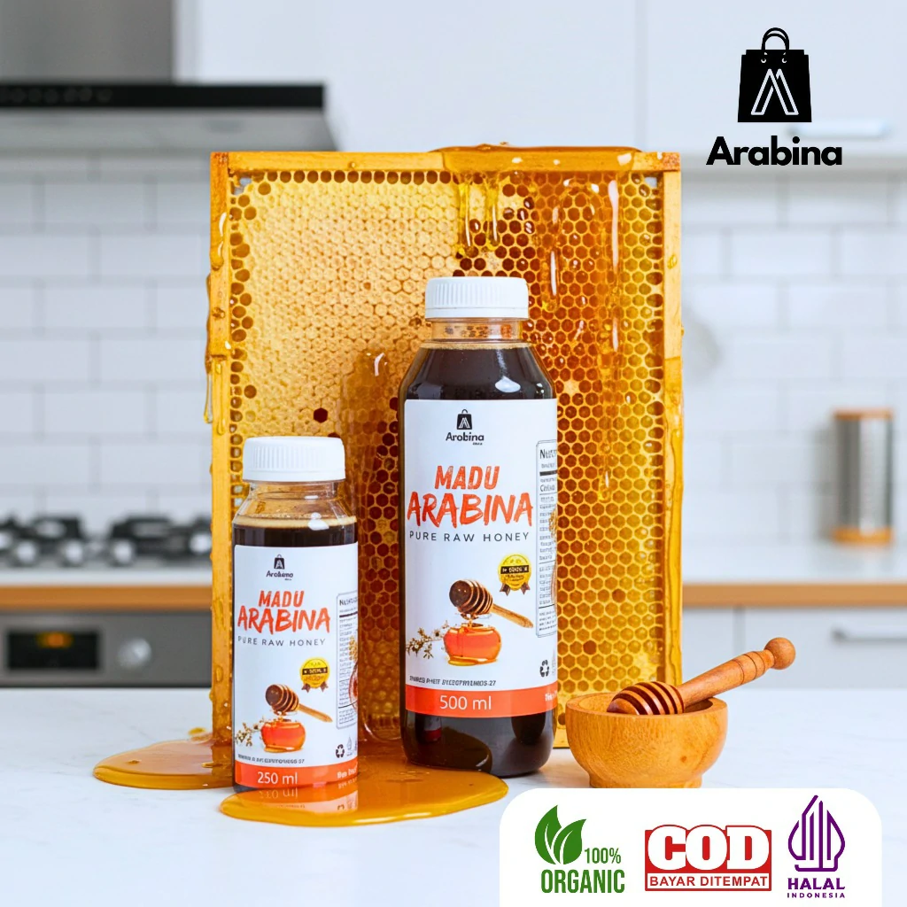 Arabina Madu Murni Asli 100% Pure Raw Honey Alami Tanpa Campuran - Image 2