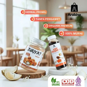 Arabina Paket Promil Serbuk Zuriat 100% Asli Herbal Zuriyat Tanpa Campuran