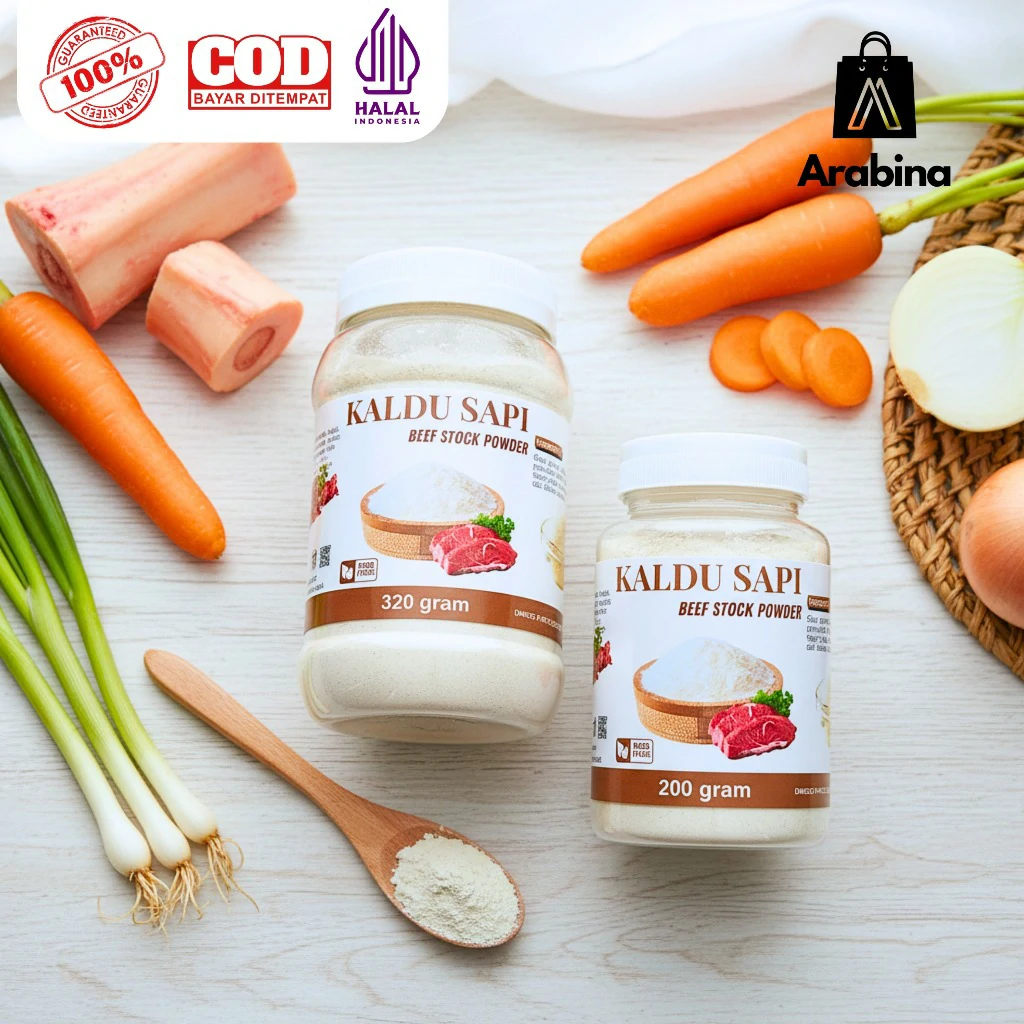 Arabina Kaldu Sapi Bubuk 100% Non MSG Halal Original Penyedap Rasa Beef Stock Seasoning Powder - Image 2