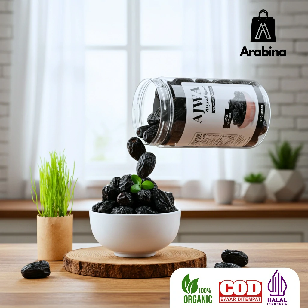 Arabina Kurma Ajwa 100% Original Organik Premium Azwa Madinah Lembut Legit - Image 9