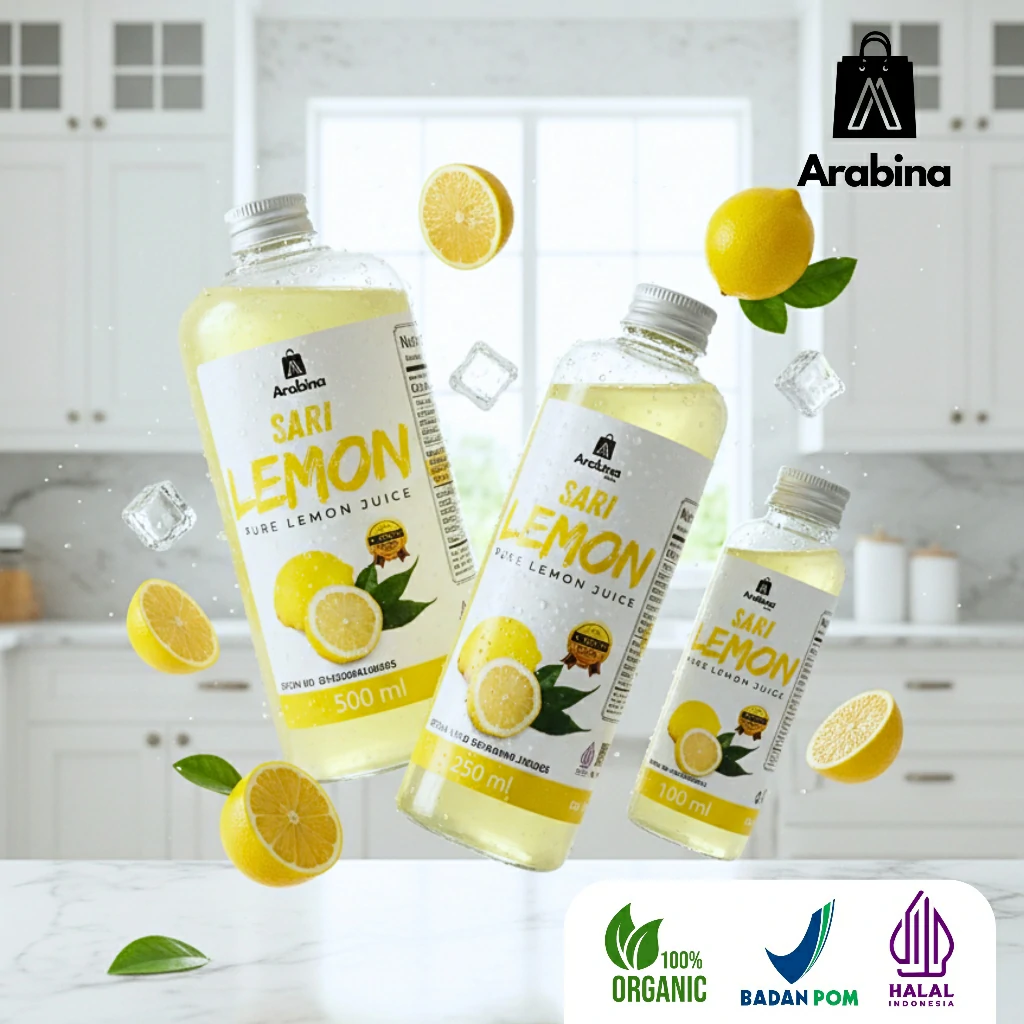 Arabina Sari Lemon Murni Asli 100% Organik Fresh Tanpa Pengawet Diet Detoks - Image 4